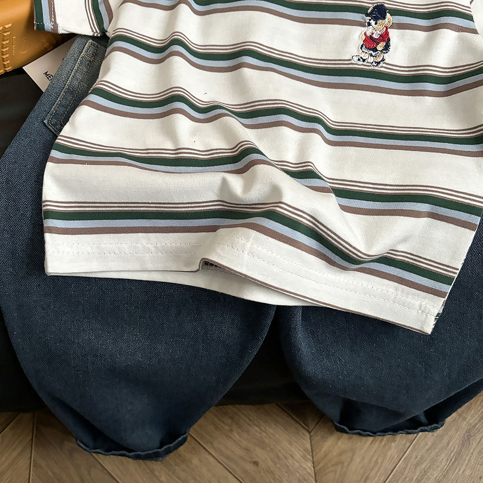 Thumbnail: Kids Striped Cotton T-Shirt