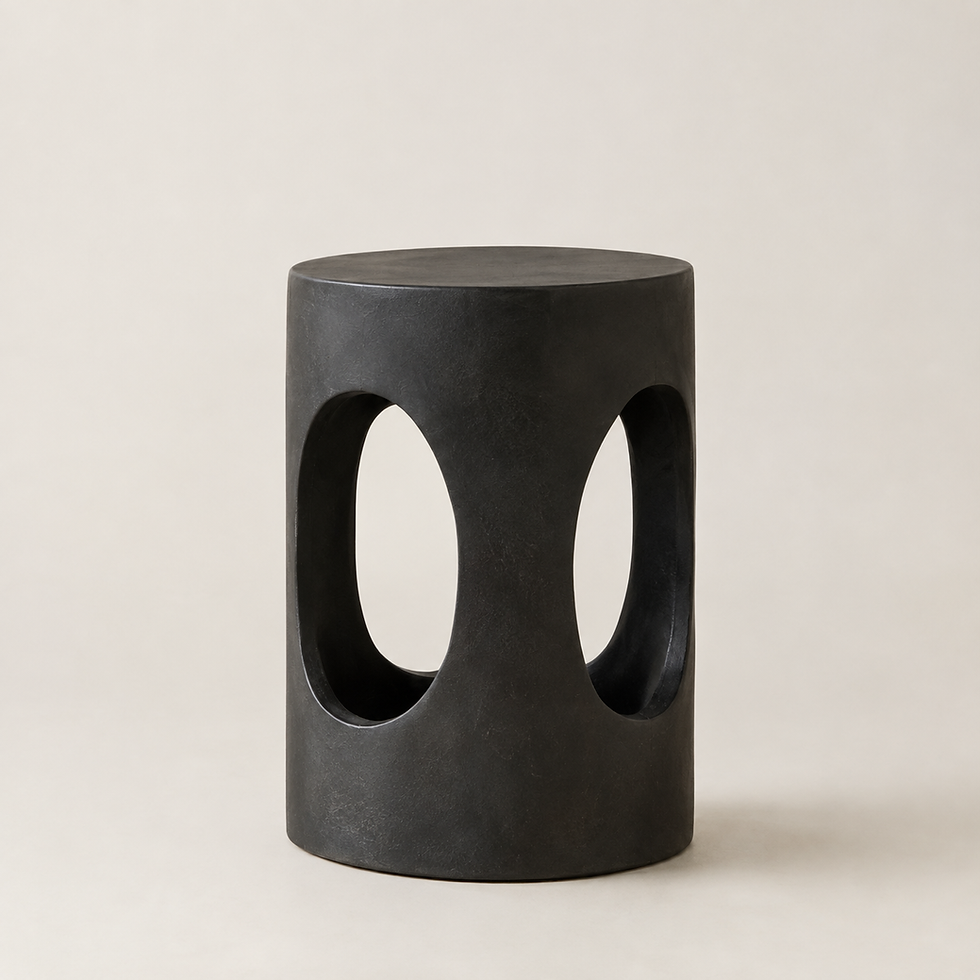 mesa auxiliar madera negra