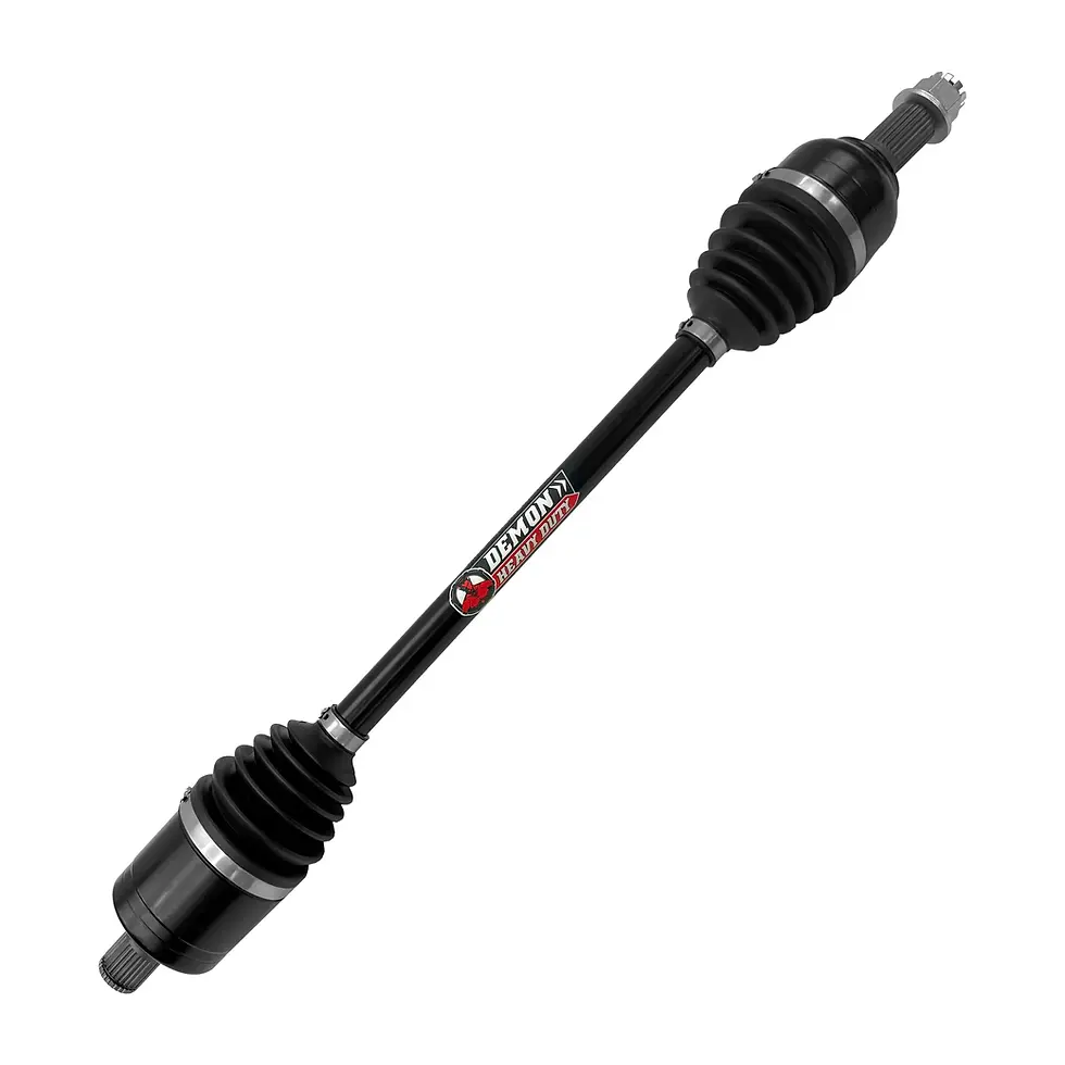Black UTV Axle. Visible text: 