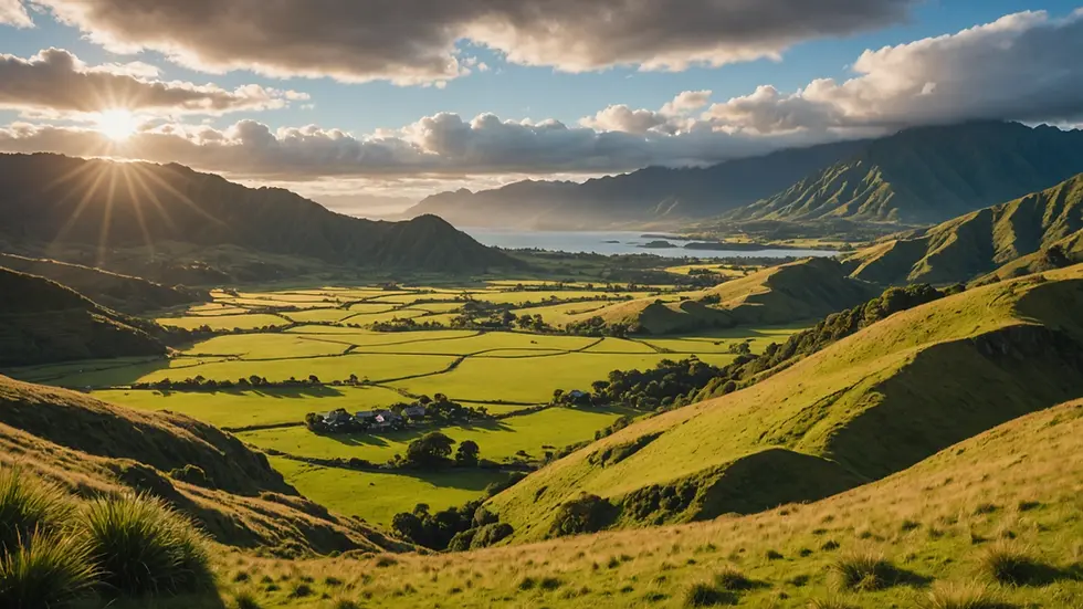 Eye-level view of a scenic Māori landscape representing cultural heritage
