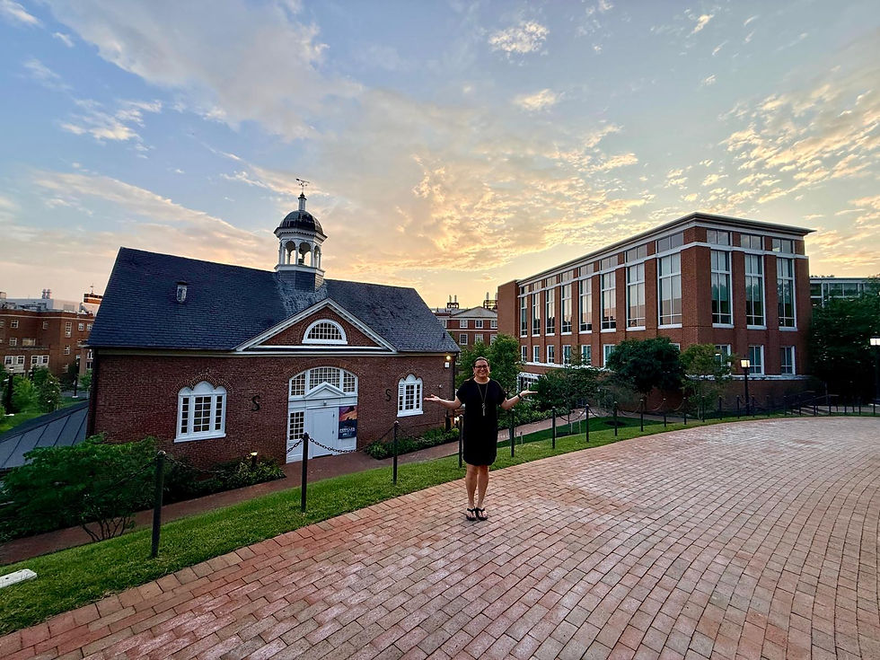 Nathalie Galindo-Lee on the Johns Hopkins University campus in Baltimore, MD