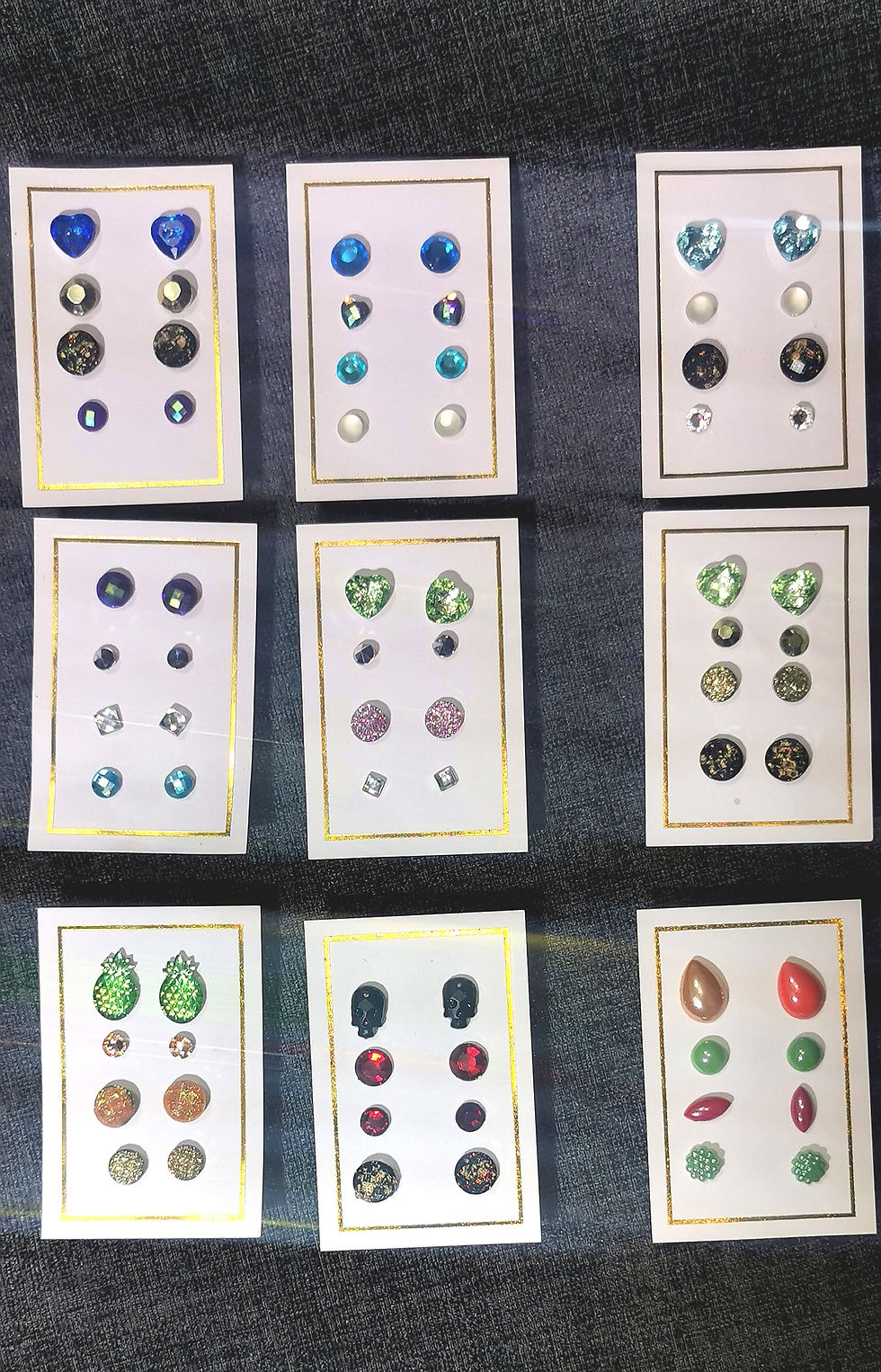Thumbnail: Handcrafted Beautiful Stud Sets in 3 & 4 packs 