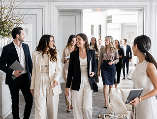 Young professionals connecting at a personal and professional development event