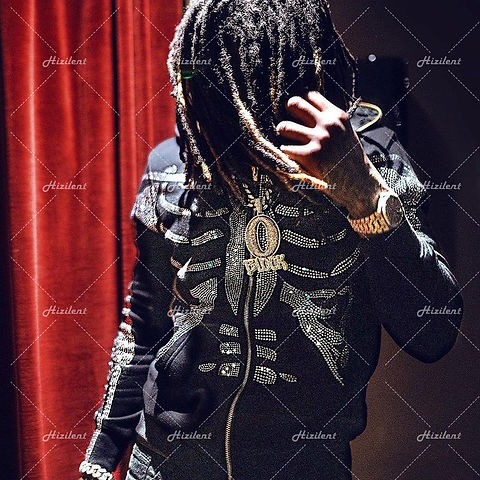 Men Rhinestone Skeleton Hoodie | DandCFashionsLLC