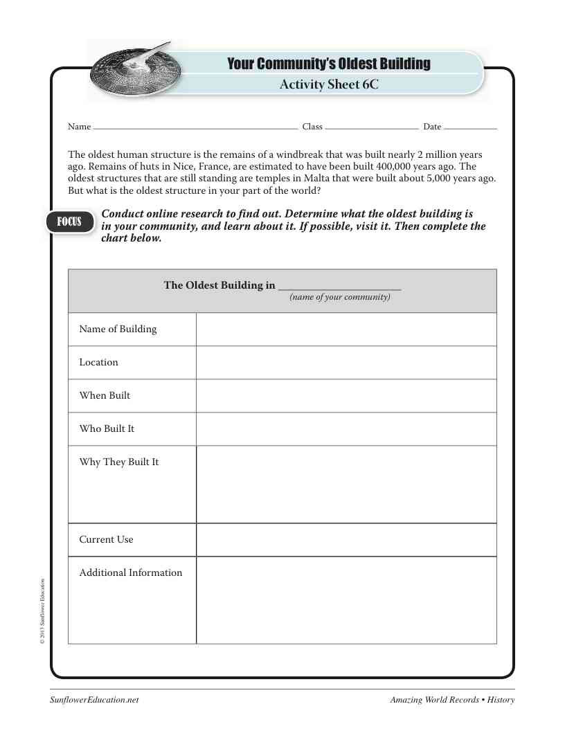 Thumbnail: Amazing World Record of History: OLDEST BUILDING—Worksheets and Activities