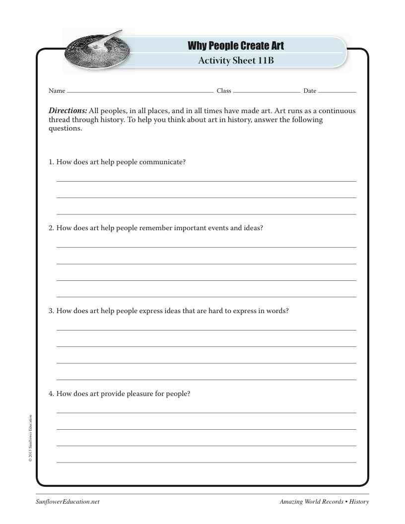 amazing world record of history oldest work of art worksheets and activities sunflower education