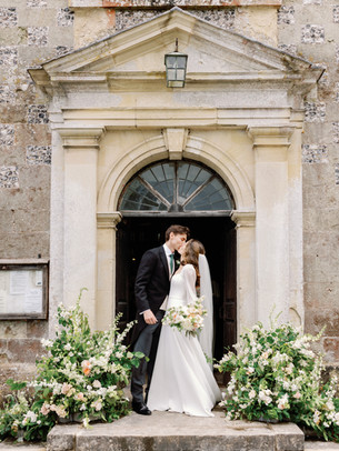 Church Entrance Flowers at St Giles House
