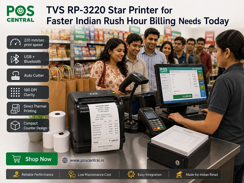 TVS RP-3220 Star Printer for Indian Rush Hour Billing Needs