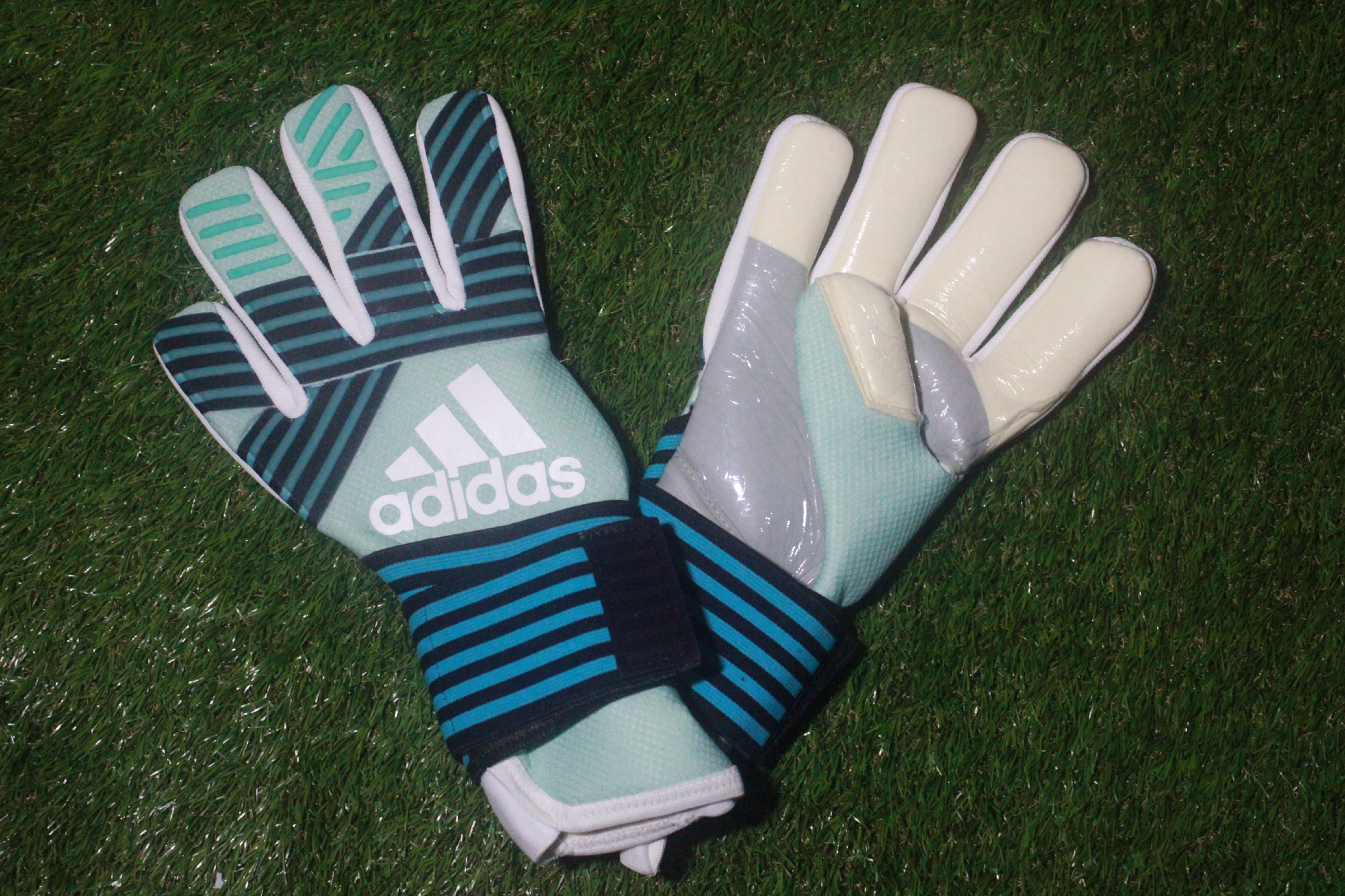Adidas Ace Trans Blue Goalkeeper Gloves Size 8