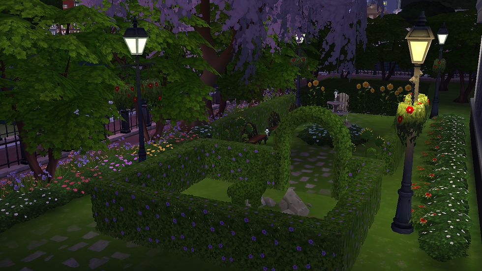 Jardín de noche
