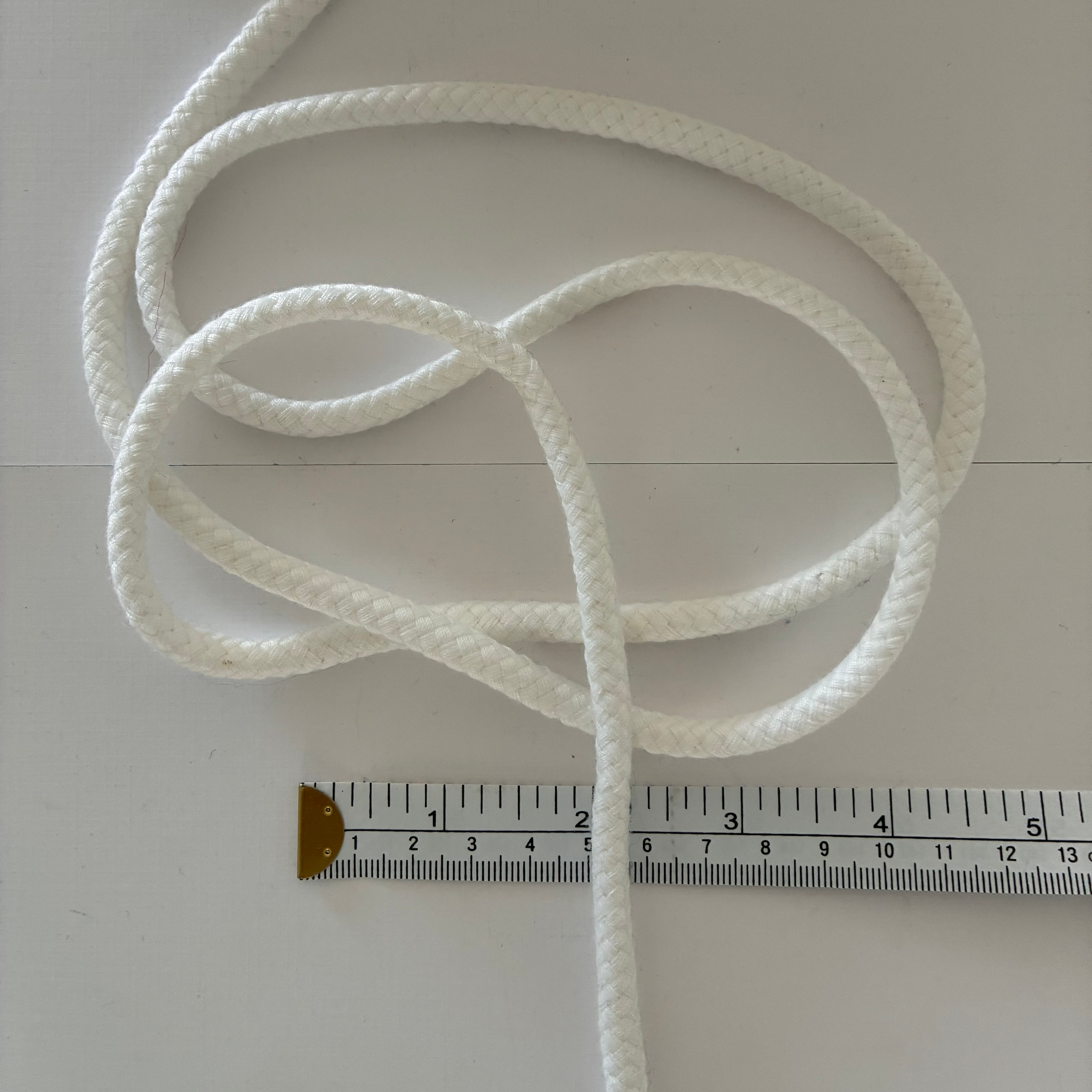 Knitted Cord 7mm Poly Off White