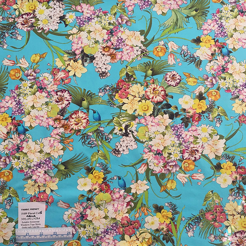 Nylon Lycra Floral col 5 Fabric Frenzy