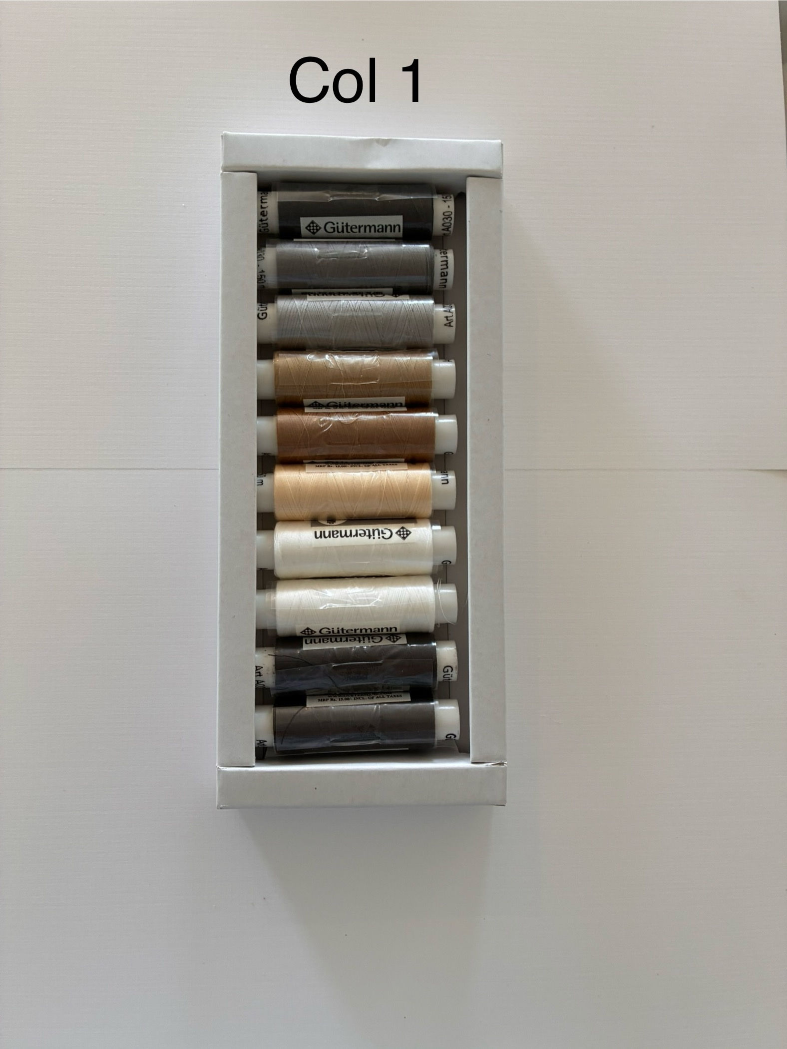 Col1 Gutermann Box 10 x 150mts Poly Thread