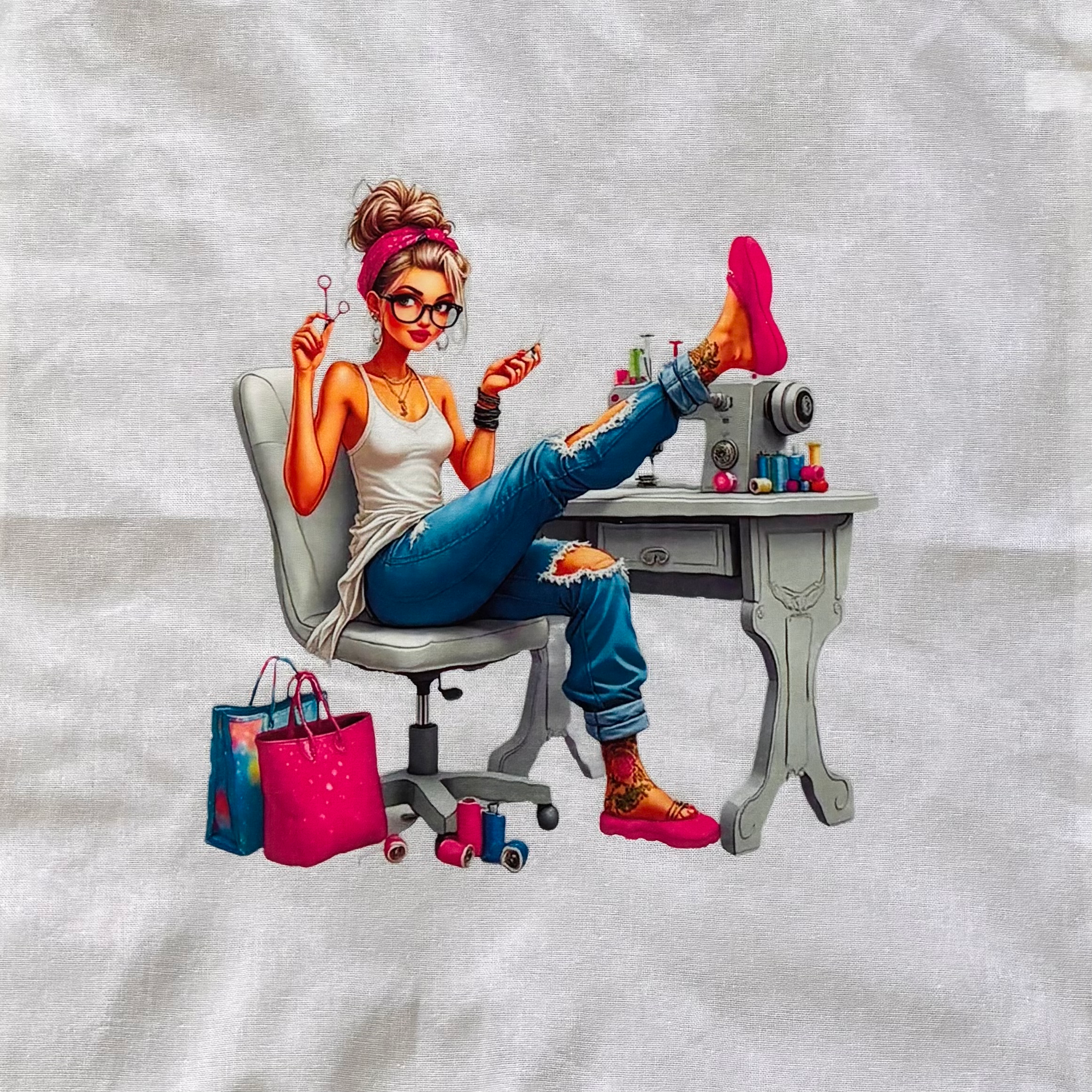 Calico Bag with Fun Sewing Design