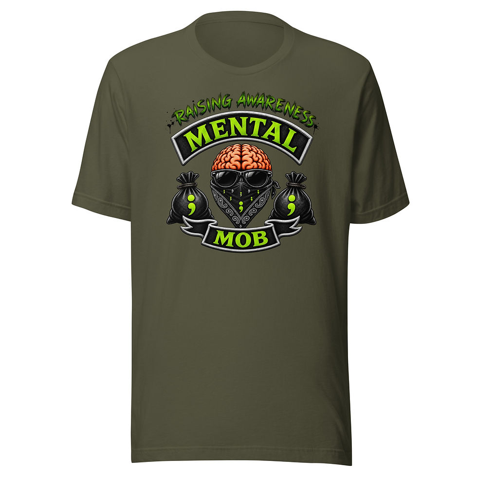 Thumbnail: Unisex t-shirt MENTAL MOB "MENTAL HEALTH MATTERS"