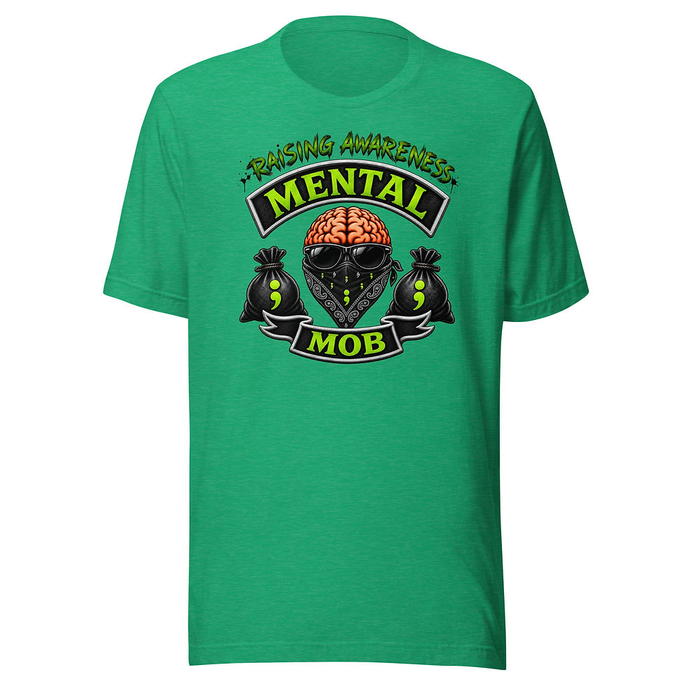 Thumbnail: Unisex t-shirt MENTAL MOB "MENTAL HEALTH MATTERS"