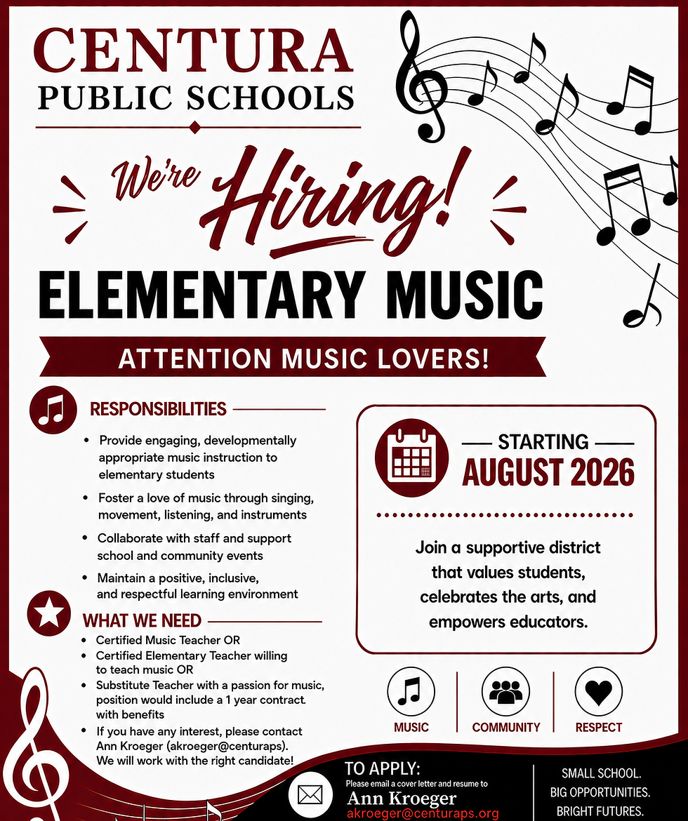 We're Hiring - Elementary Music position