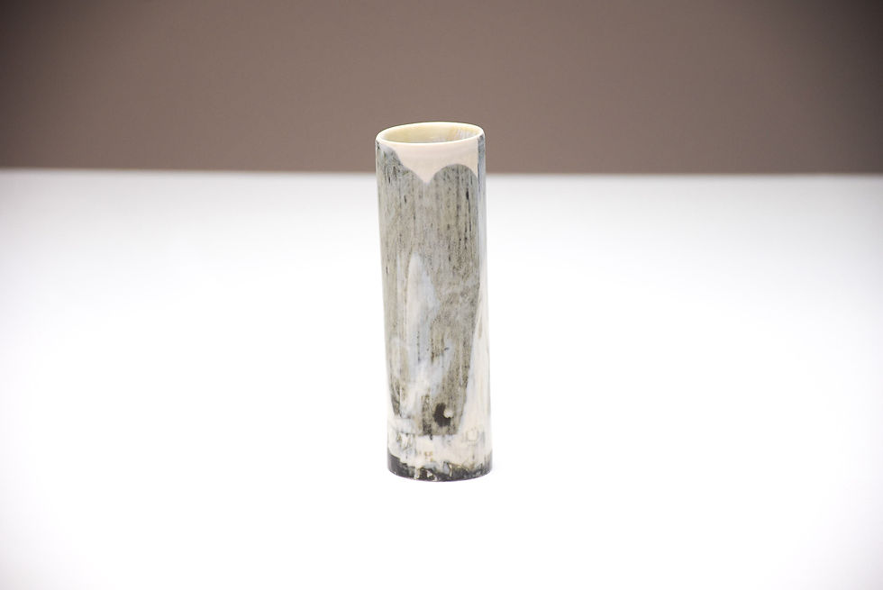 Thumbnail: No. CA89 SGW Lab Marbled Cylinder Vase Medium