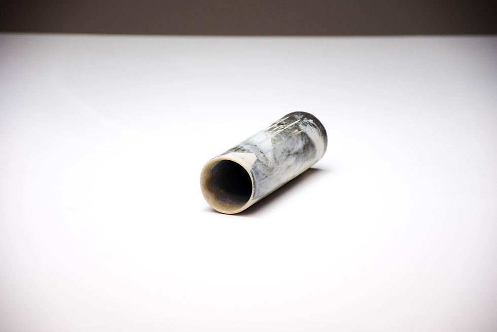 Thumbnail: No. CA89 SGW Lab Marbled Cylinder Vase Medium