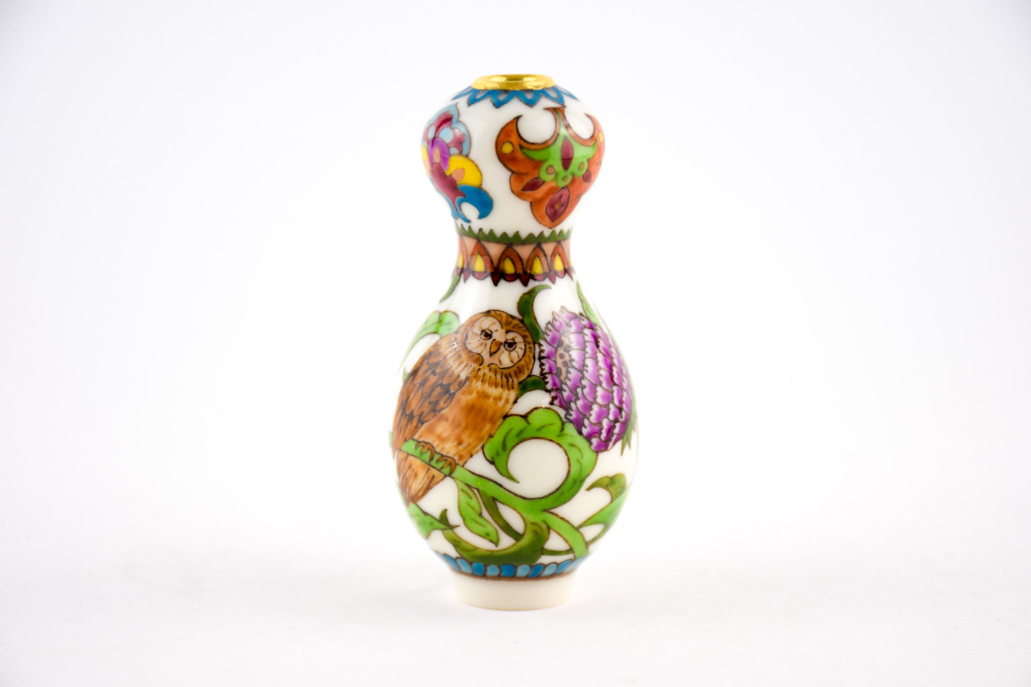 No. M22 Miyu Kurihara × Yuta Segawa "Two owls and purple flowers"