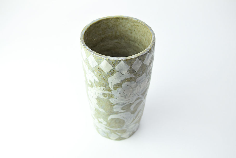 Thumbnail: Miyu Kurihara No.1 Cylinder vase"Pheasants"
