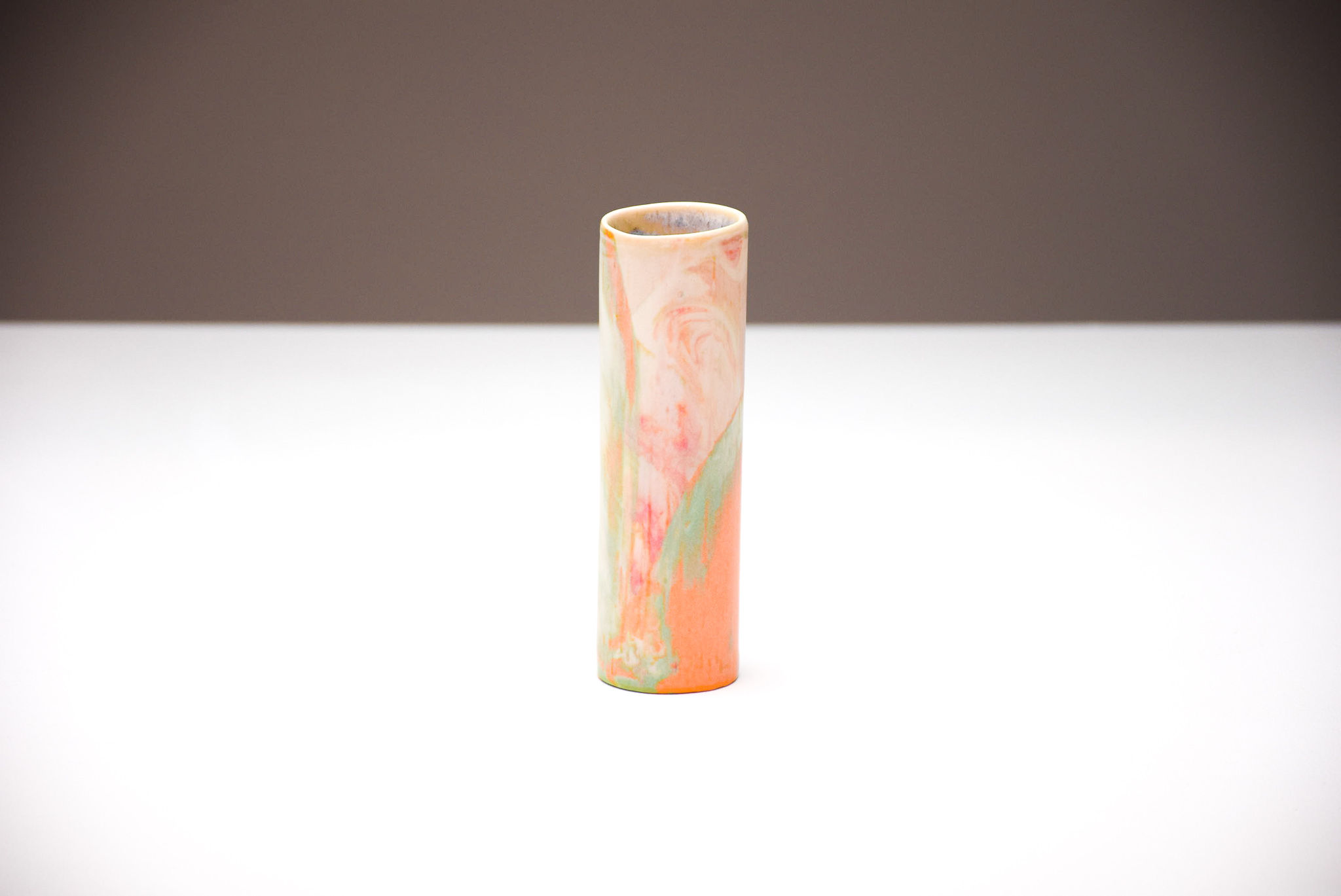 No. CA36 SGW Lab Marbled Cylinder Vase Medium