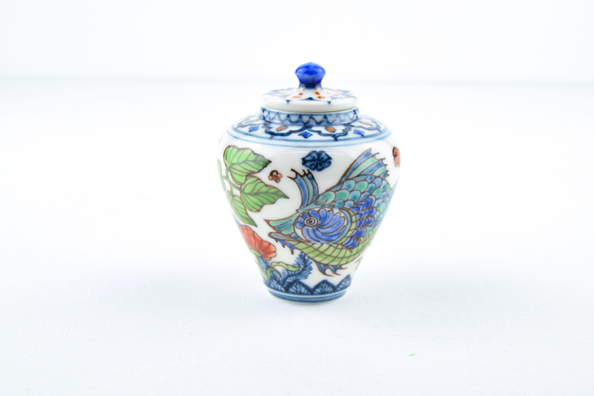 P34 Miyu Kurihara × Yuta Segawa "Blue fish"Pot & Cover Large