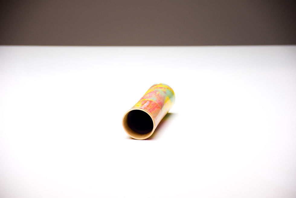Thumbnail: No. CA21 SGW Lab Marbled Cylinder Vase Medium