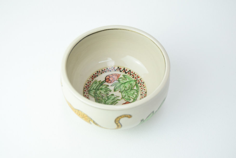 Thumbnail: Bowl No.22 Miyu Kurihara x Yuta Segawa "Tiger and leaves"