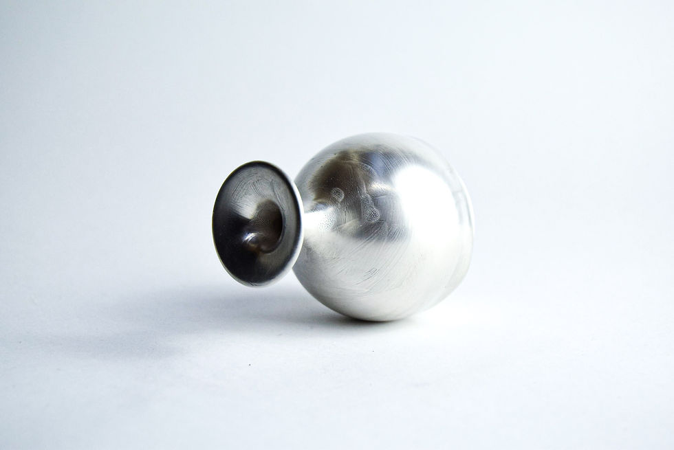 Thumbnail: No. S35 Yuta Segawa Miniature Pot 'Silver' Large