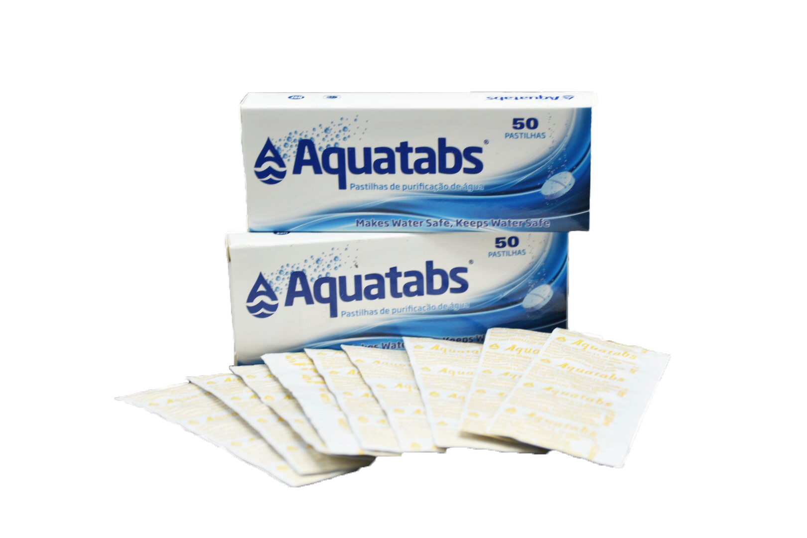 Pastilhas purificadoras de água.