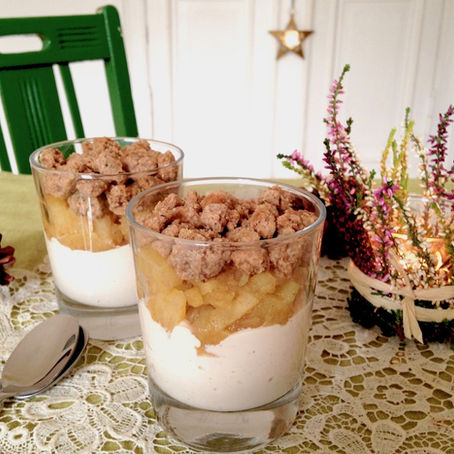Lebkuchen-Crumble-Dessert