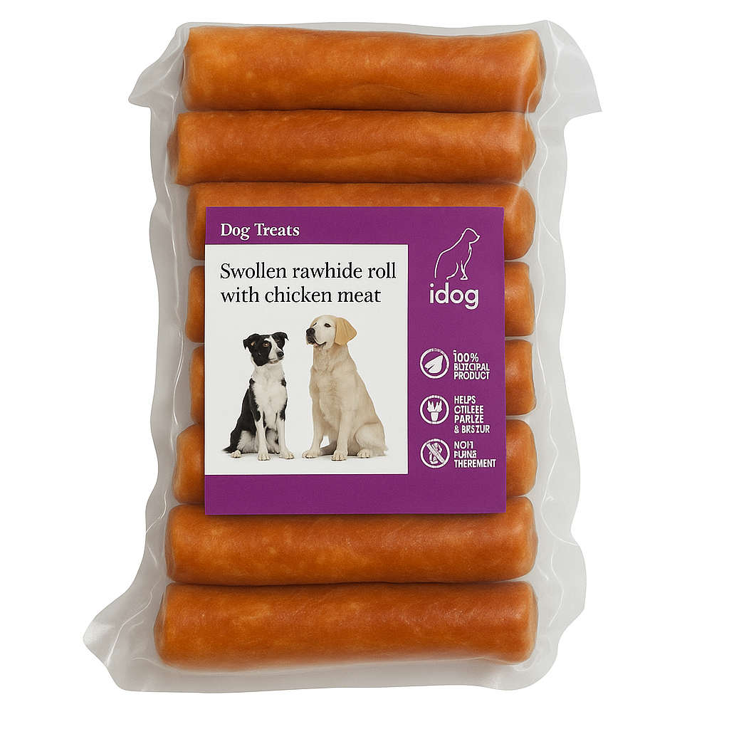 איי דוג - רול עור במעטפת עוף לכלבים קילו 1 i Dog