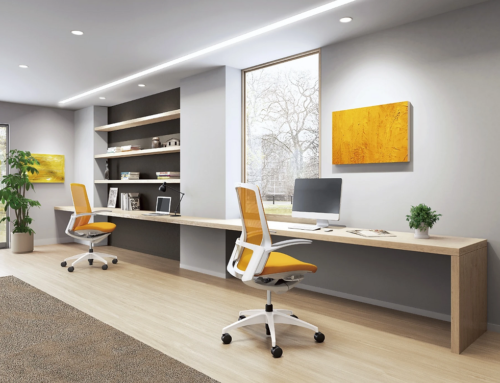 The premium ergonomic chairs from Okamura combine luxurious design with advanced ergonomic features.