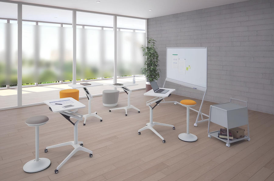 Explore 2 models of smart adjustable desks from the OKAMURA brand