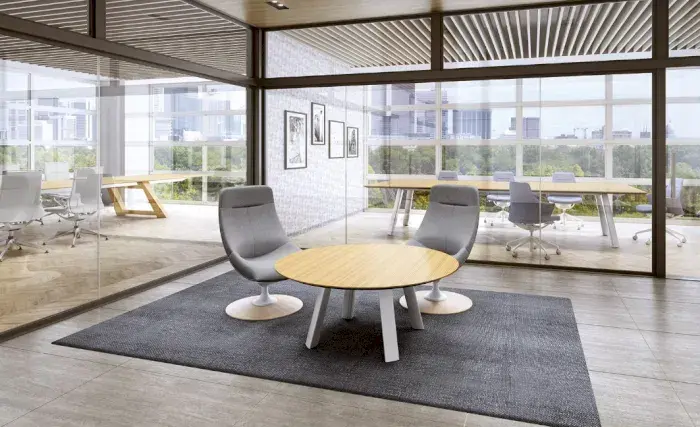 Prioritizing sustainable and recycled materials ensures that meeting tables are both highly durable and demonstrate environmental responsibility and the business's long-term development direction.