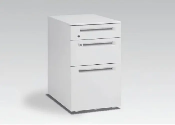 Small office areas will suit mobile cabinets, personal lockers, or space-saving under-desk cabinets.