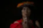 An Amazonian villager in traditional dress