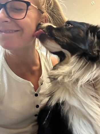 Person and dog bonding