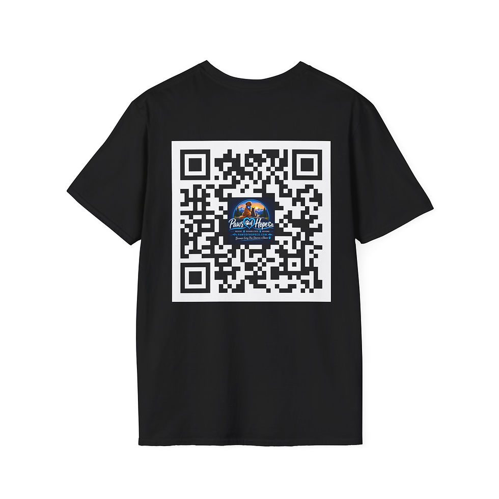Thumbnail: Rescue Pets Sunset T-Shirt — "Paws of Hope Co." Dog & Cat Rescue Tee