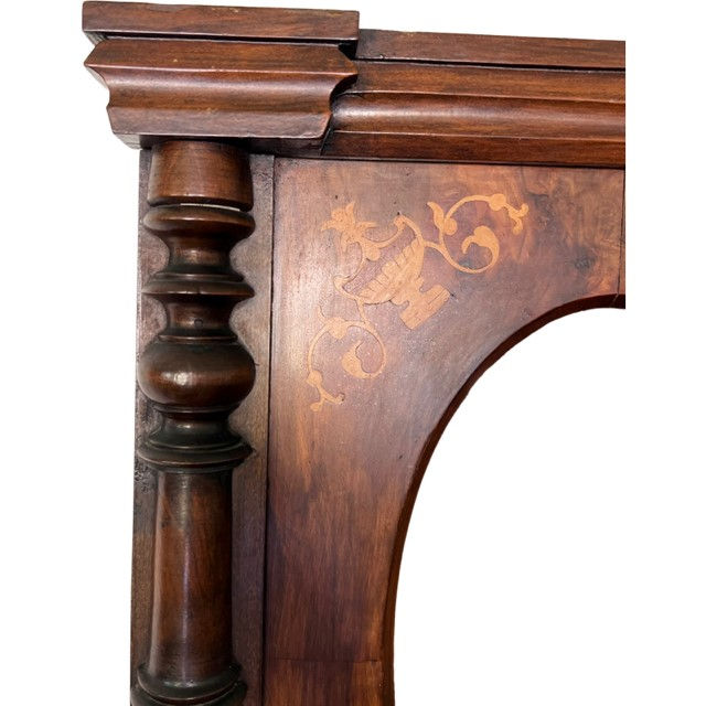 Thumbnail: 19TH CENTURY VICTORIAN WALNUT WITH INLAY VALET MIRROR