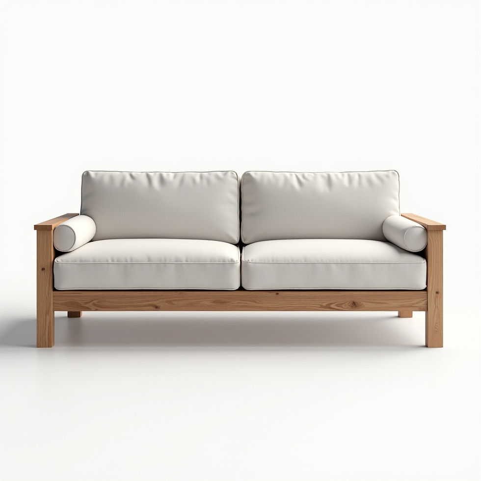 Minimalist Wood Frame Sofa