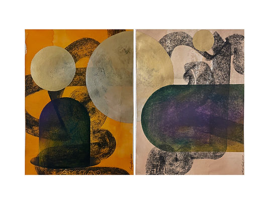 Watching Mountains (7) 2024 (Unframed) Mix-media Ink, acrylic on acid-free paper