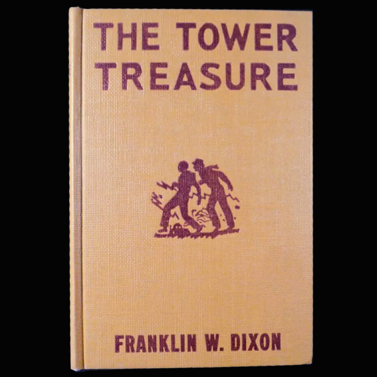 This is a picture of the Hardy Boys Book 01 The Tower Treasure (Brown): The Hardy Boys Mystery
