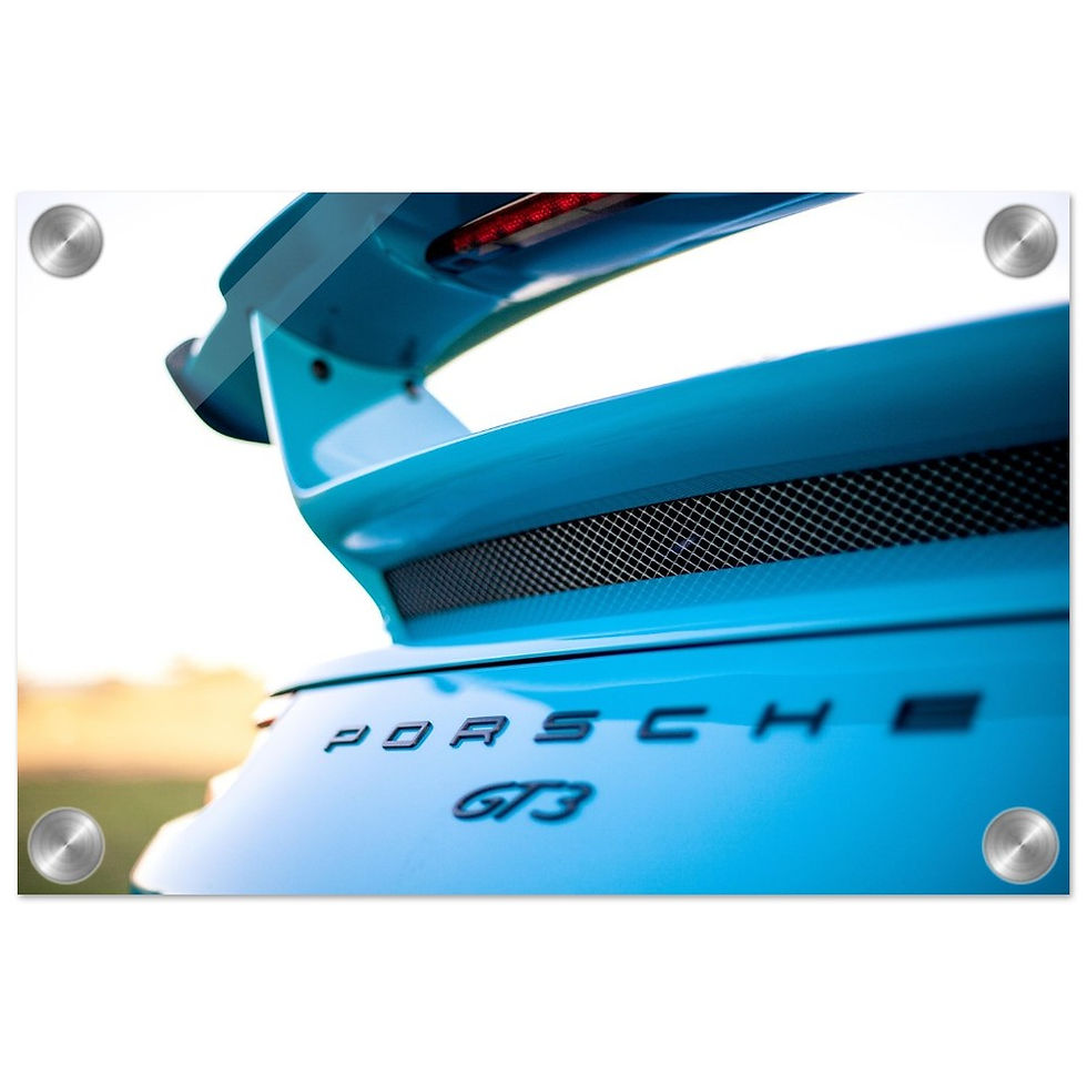 Thumbnail: Blue Porsche GT3 Wing  - Acrylic Print