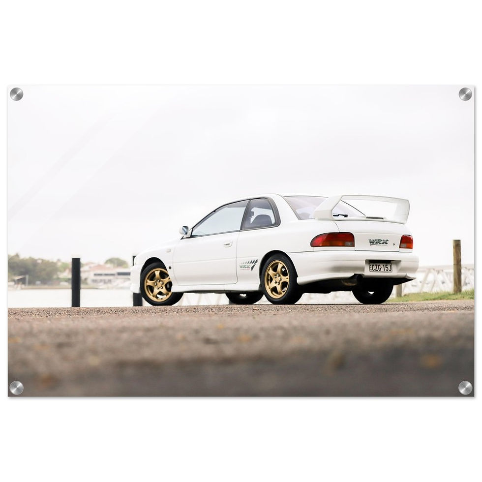 Thumbnail: Subaru Impreza WRX STi Coupe Rear  - Acrylic Print