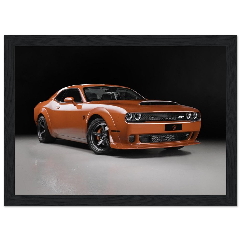 Dodge Challenger Demon - Wooden Framed Poster