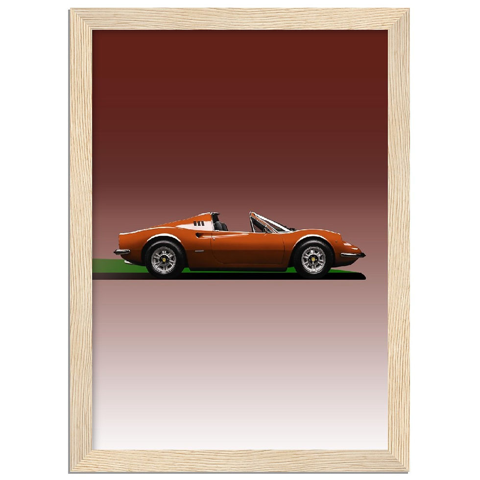 Thumbnail: Dino Side Profile - Wooden Framed