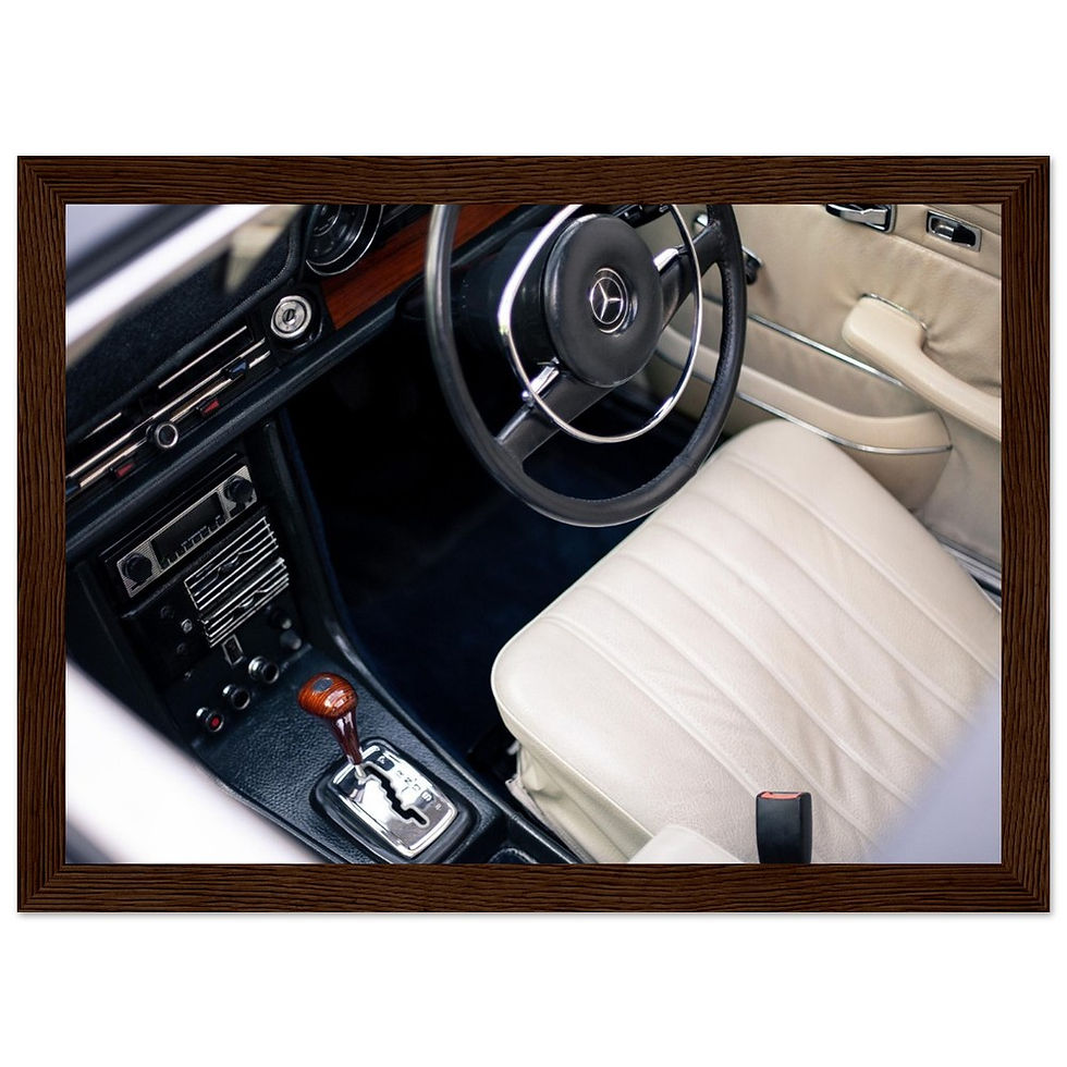 Thumbnail: Mercedes Benz 250CE Interior - Wooden Framed Poster