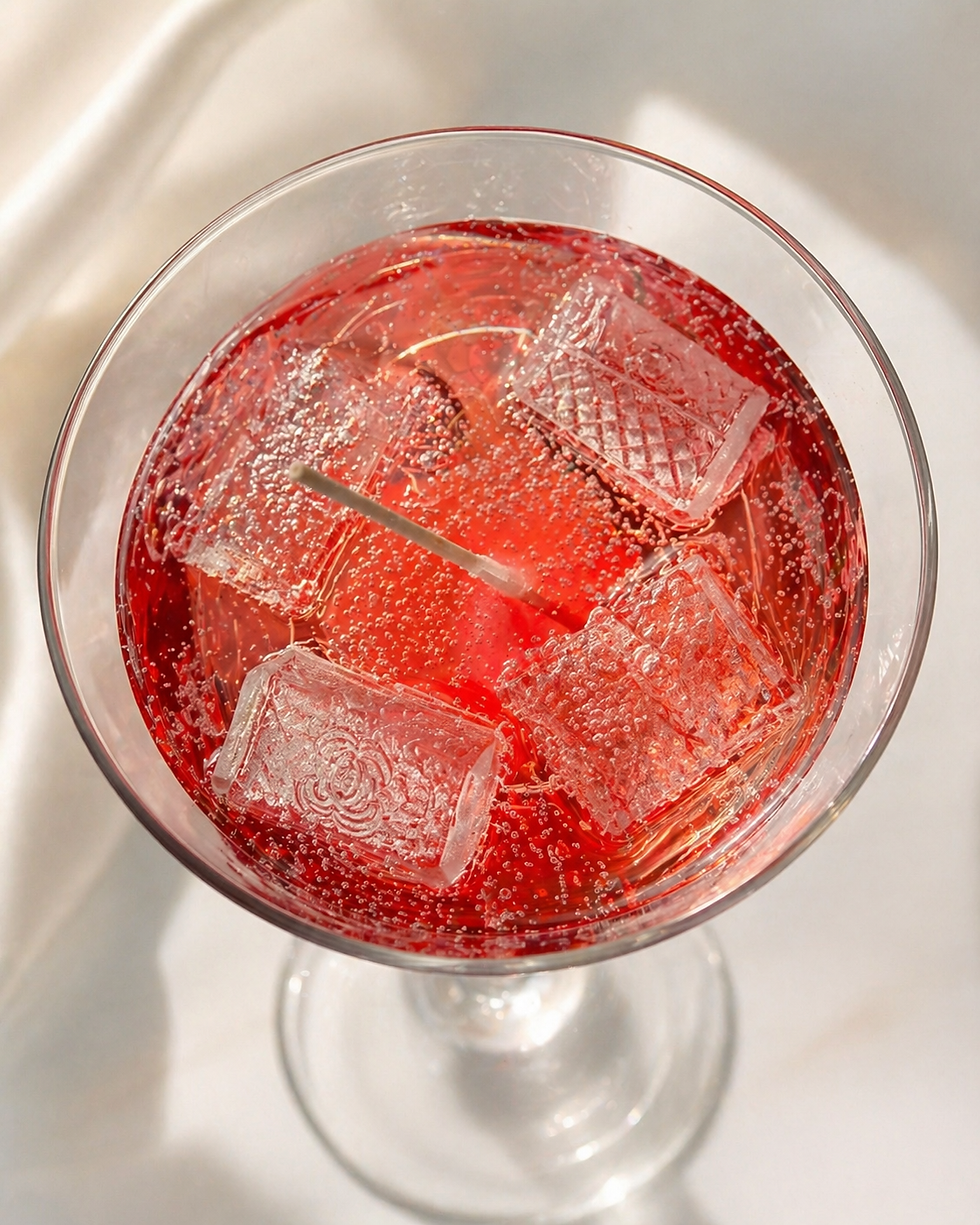 The Sugar Martini Candle close-up view